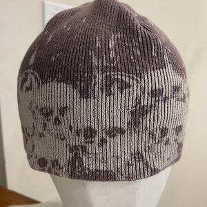 Vintage Cotton Skull Beanie Hat  nwot